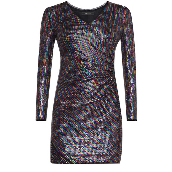 BCBG MaxAzria Mini Sequined Dress-Small - Picture 2 of 4